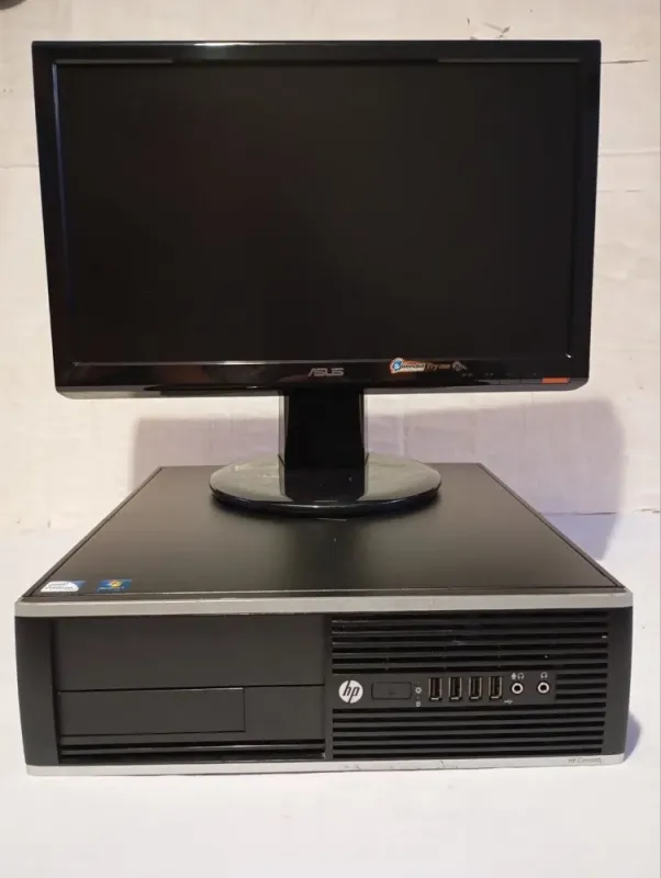 Комплект ПК: HP Compaq Pro 6300 SFF / Intel Core i5-3570S (4 ядра по 3.1 - 3.8 GHz) / 8 GB DDR3 / 500 GB HDD / Intel HD Graphics 2500 + Монітор Asus VH192D / 19" (1366x768) TN / 1x VGA / VESA 100x100 б/в - зображення 2