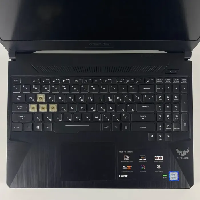 Ігровий ноутбук Б-класу Asus TUF Gaming FX505GD / 15.6" (1920x1080) IPS / Intel Core i7-9750H (6 (12) ядер по 2.6 - 4.5 GHz) / 16 GB DDR4 / 512 GB SSD / nVidia GeForce GTX 1650, 4 GB GDDR6, 128-bit / WebCam / HDMI б/в - зображення 4