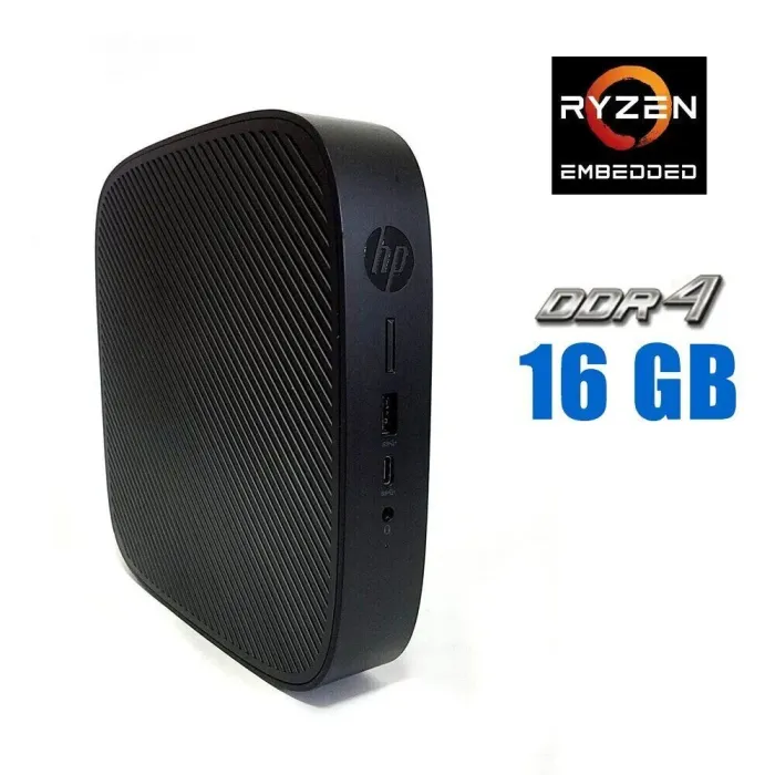 Неттоп HP t540 Thin Client USFF / AMD Ryzen Embedded R1305G (2 (4) ядра 1,5 - 2,8 ГГц) / 16 ГБ DDR4 / 512 ГБ SSD M.2 / Графіка AMD Radeon Vega 3 / 45 Вт б/в - зображення 1