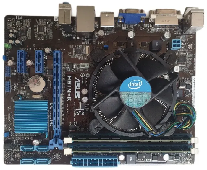 Комплект: Материнська плата Asus H61M-K / Intel Core i5-3470 (4 ядра по 3.2 - 3.6 GHz) / 16 GB DDR3 / Intel HD Graphics 2500 / Socket LGA1155 / Кулер BOX б/в - зображення 2