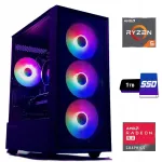 Ігровий ПК Tower / AMD Ryzen 5 5500 (6 (12) ядер по 3,6 - 4,2 ГГц) / 32 ГБ DDR4 / 1000 ГБ SSD / AMD Radeon RX 6800, 16 ГБ GDDR6, 256-біт б/в