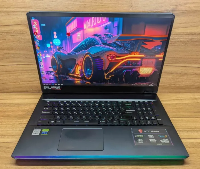 Ігровий ноутбук Б-клас MSI MS-17K2 / 17.3" (1920x1080) IPS / Intel Core i7-10750H (6 (12) ядер по 2.6 - 5.0 GHz) / 32 GB DDR4 / 1000 GB SSD / nVidia GeForce RTX 3070, 8 GB GDDR6, 256-bit / WebCam / Windows 10 б/в - зображення 2