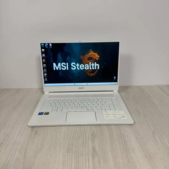 Ігровий ноутбук MSI Stealth 15M A11UEK White / 15.6" (1920x1080) IPS / Intel Core i7-11375H (4 (8) ядра по 3.0 - 5.0 GHz) / 32 GB DDR4 / 1000 GB SSD NVMe / nVidia GeForce RTX 3060, 6 GB GDDR6, 192-bit / WebCam б/в - зображення 2