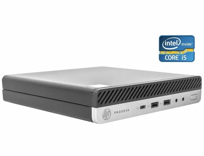 Неттоп HP ProDesk 600 G3 Mini USFF / Intel Core i5-7500T (4 ядер по 2.7 - 3.3 GHz) / 8 GB DDR4 / 256 GB SSD / Intel UHD Graphics 630 / 35W б/в - зображення 1