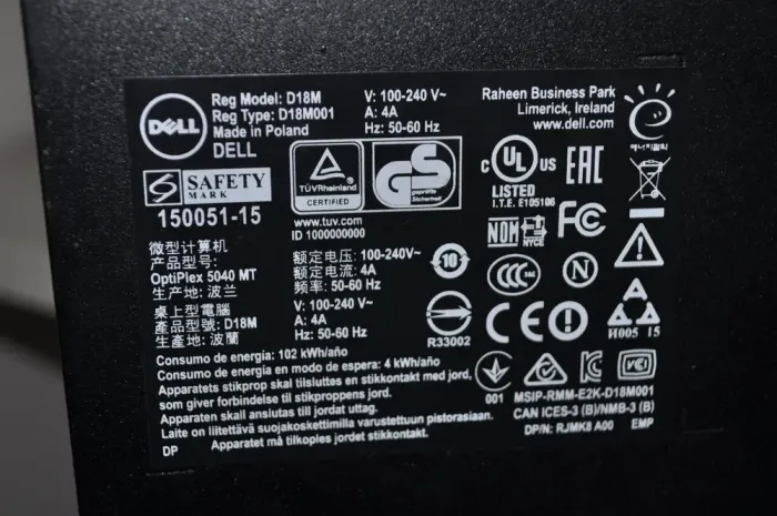 Комп'ютер Dell OptiPlex 5040 Tower / Intel Core i3-6100 (2 (4) ядра по 3,7 ГГц) / 8 ГБ DDR3 / 240 ГБ SSD / Intel HD Graphics 530 б/в - зображення 11