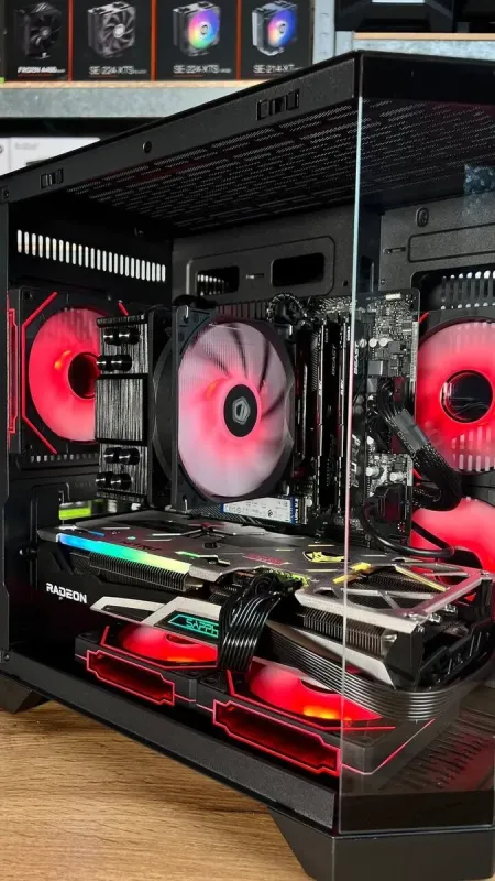 Збірка під замовлення: ігровий ПК Qube Crystal ARGB Black Tower / AMD Ryzen 5 5500 (6 (12) ядер по 3.6 - 4.2 GHz) / 32 GB DDR4 / 1000 GB SSD M.2 / AMD Radeon RX 6700 XT, 12 GB GDDR6, 192-bit / 650W / HDMI б/в - зображення 5