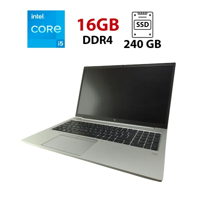 Ультрабук HP ProBook 650 G8 / 15.6" (1920x1080) IPS / Intel Core i5-1135G7 (4 (8) ядра по 4.2 GHz) / 16 GB DDR4 / 240 GB SSD / Intel Iris Xe Graphics / WebCam б/в - зображення 1