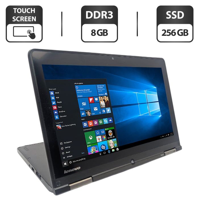 Нетбук-трансформер Б-клас Lenovo Yoga S1 / 12.5" (1920x1080) TN Touch / Intel Core i7-4600U (2 (4) ядра по 2.1 - 3.3 GHz) / 8 GB DDR3 / 256 GB SSD / Intel HD Graphics 4400 / WebCam б/в - зображення 1