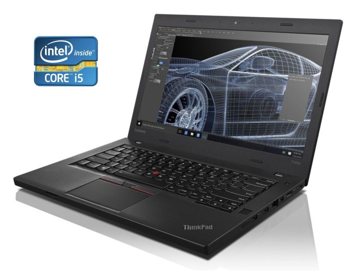 Ультрабук Lenovo ThinkPad T460p / 14" (1920x1080) IPS / Intel Core i5-6440HQ (4 ядра по 2.6 - 3.5 GHz) / 8 GB DDR4 / 192 GB SSD / Intel HD Graphics 530 / WebCam / Win 10 Pro б/в - зображення 1