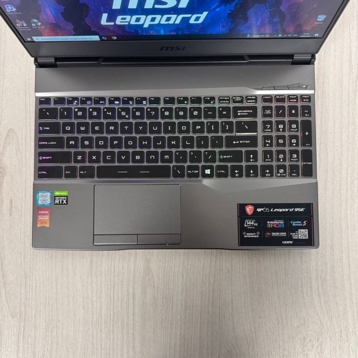 Ігровий ноутбук MSI Leopard GP65 9SE / 15,6" (1920x1080) IPS / Intel Core i7-9750H (6 (12) ядер по 2,6 - 4,5 ГГц) / 16 ГБ DDR4 / 512 ГБ SSD / nVidia GeForce RTX 2060, 6 ГБ GDDR6, 192-біт / WebCam б/в - зображення 4