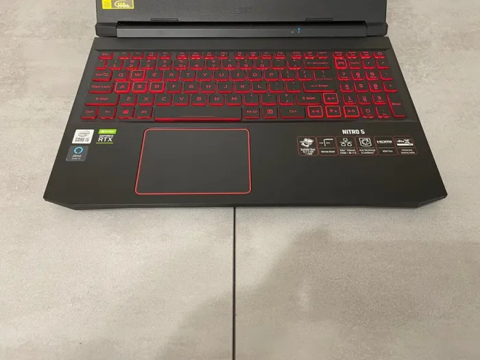 Ігровий ноутбук Acer Nitro 5 AN515-55 / 15.6" (1920x1080) IPS / Intel Core i5-10300H (4 (8) ядра по 2.5 - 4.5 GHz) / 16 GB DDR4 / 512 GB SSD M.2 / nVidia GeForce RTX 3050, 4 GB GDDR6, 128-bit / WebCam б/в - зображення 4