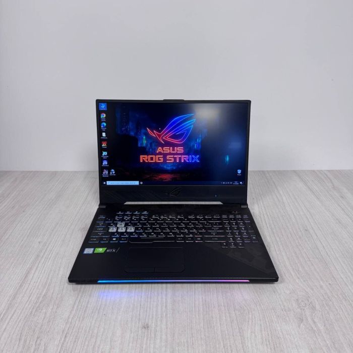 Ігровий ноутбук Б-класу Asus ROG Strix Scar II GL504GW / 15,6” (1920x1080) IPS / Intel Core i7-8750H (6 (12) ядер по 2,2 - 4,1 ГГц) / 16 ГБ DDR4 / 120 ГБ SSD + 1000 ГБ HDD / nVidia GeForce RTX 2070, 8 ГБ GDDR6, 256-біт / WebCam б/в - зображення 2