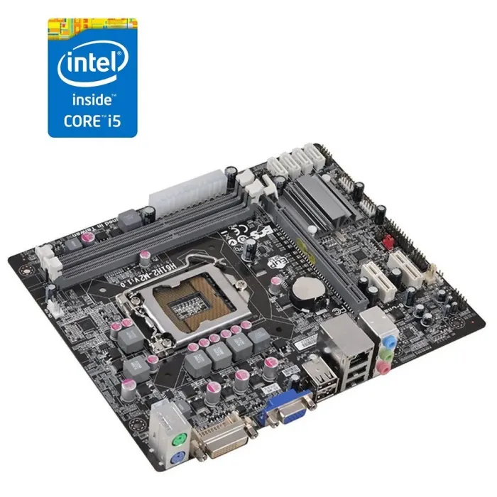 Комплект: Материнська плата ECS Elitegroup H61H2-M6 V1.0 / LGA1155 / Intel Core i5-3550 (4 ядра по 3.3 - 3.7 GHz) / 8 GB DDR3 / Intel HD Graphics 2500 + Кулер б/в - зображення 1
