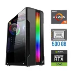 Ігровий ПК Tower / AMD Ryzen 5 3600 (6 (12) ядер по 3.6 - 4.2 GHz) / 16 GB DDR4 / 500 GB SSD / nVidia GeForce RTX 3060, 12 GB GDDR6, 192-bit