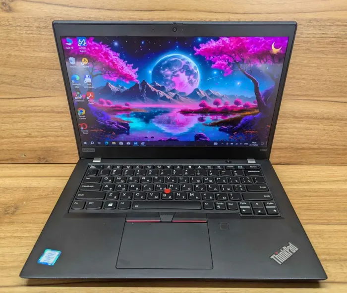 Ультрабук Lenovo ThinkPad x390 / 13.3" (1920x1080) IPS Touch / Intel Core i7-8665U (4 (8) ядра по 1.9 - 4.8 GHz) / 16 GB DDR4 / 480 GB SSD / Intel UHD Graphics / WebCam / TouchID / Windows 10 б/в - зображення 2