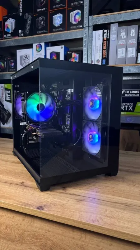 Збірка під замовлення: ігровий ПК Gamdias Aura GC10M ARGB Black Tower / AMD Ryzen 5 5600 (6 (12) ядер по 3.5 - 4.4 GHz) / 16 GB DDR4 / 1000 GB SSD M.2 / AMD Radeon RX 6600, 8 GB GDDR6, 128-bit / 650W б/в - зображення 2