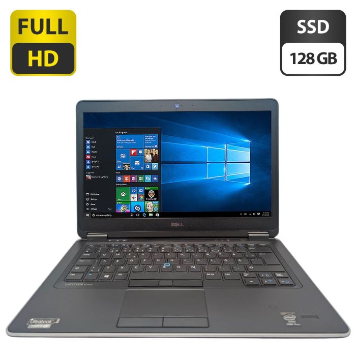 Ноутбук Dell Latitude E7440 / 14" (1920x1080) IPS / Intel Core i7-4600U (2 (4) ядра по 2.1 - 3.3 GHz) / 8 GB DDR3 / 128 GB SSD / Intel HD Graphics 4400 / WebCam б/в - зображення 1