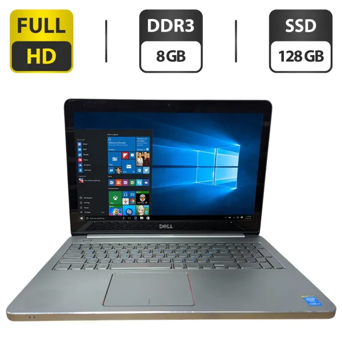 Ноутбук Б-клас Dell Inspiron 15 7537 / 15.6" (1920x1080) TN / Intel Core i7-4510U (2 (4) ядра по 2.0 - 3.1 GHz) / 8 GB DDR3 / 128 GB SSD / Intel HD Graphics 4400 / WebCam б/в - зображення 1