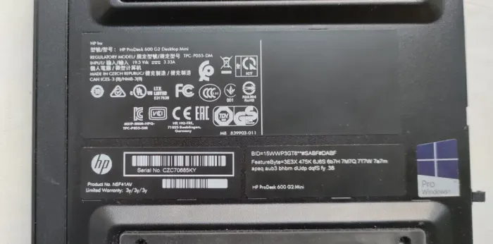 Неттоп HP ProDesk 600 G2 Mini PC USFF / Intel Core i5-6500T (4 ядра по 2.5 - 3.1 GHz) / 8 GB DDR4 / 480 GB SSD / Intel HD Graphics 530 / DisplayPort б/в - зображення 6