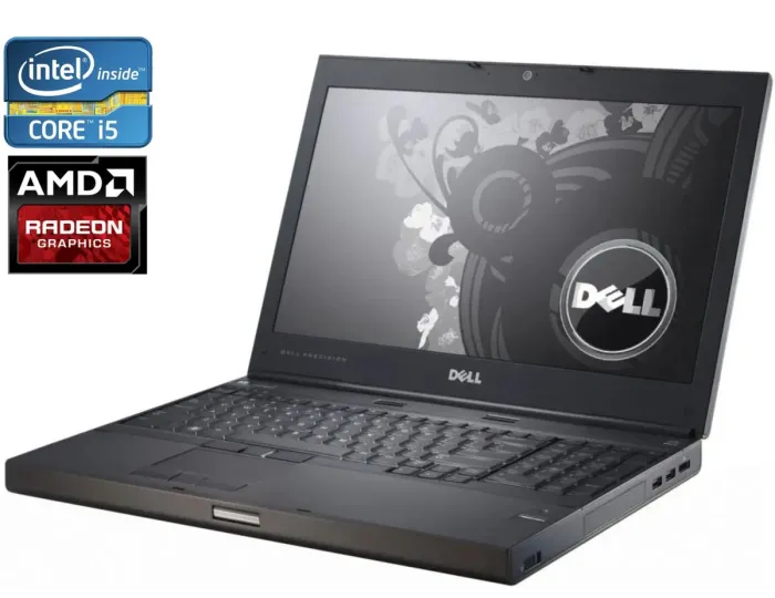 Робоча станція Dell Precision M4600 / 15.6" TN / Core i5-2520M (2(4) ядра по 2.5-3.2 GHz) / 8GB DDR3 / 128GB SSD / Radeon HD 6700M, 1 GB GDDR5, 128-bit / WebCam / DVD-ROM / Win10 Pro б/в - зображення 1