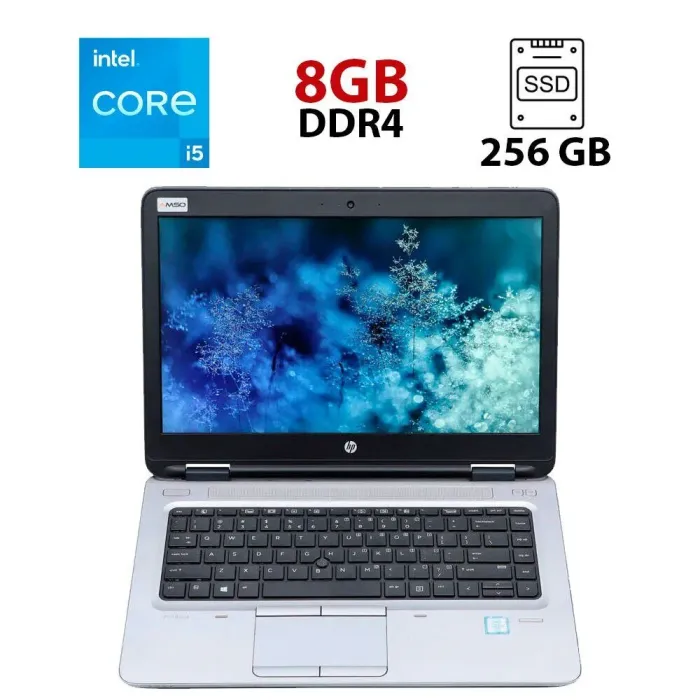 Ноутбук Б-клас HP ProBook 640 G2 / 14" (1366x768) TN / Intel Core i5-6300U (2 (4) ядра по 2.4 - 3.0 GHz) / 8 GB DDR4 / 256 GB SSD / Intel HD Graphics 520 / WebCam / DisplayPort б/в - зображення 1