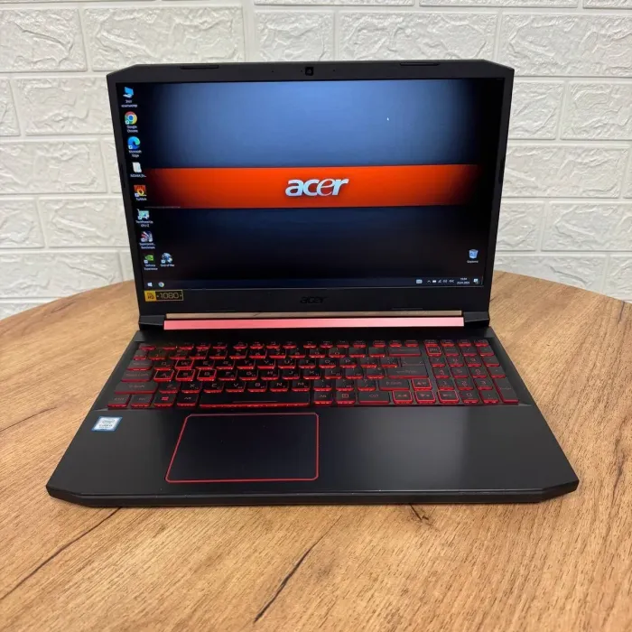 Ігровий ноутбук Б-клас Acer Nitro 5 AN515-54 / 15.6" (1920x1080) IPS / Intel Core i5-9300H (4 (8) ядра по 2.4 - 4.1 GHz) / 8 GB DDR4 / 256 GB SSD / nVidia GeForce GTX 1050, 3 GB GDDR5, 96-bit / WebCam б/в - зображення 2