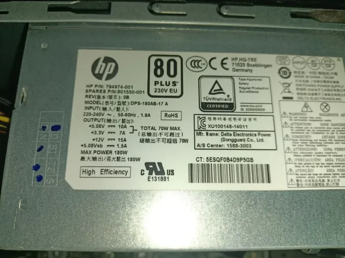 Комп'ютер HP Pavilion Tower / Intel Core i5-4570 (4 ядра по 3.2 - 3.6 GHz) / 8 GB DDR3 / 500 GB HDD / AMD Radeon HD 7500, 1 GB GDDR5, 128-bit / 120W б/в - зображення 7