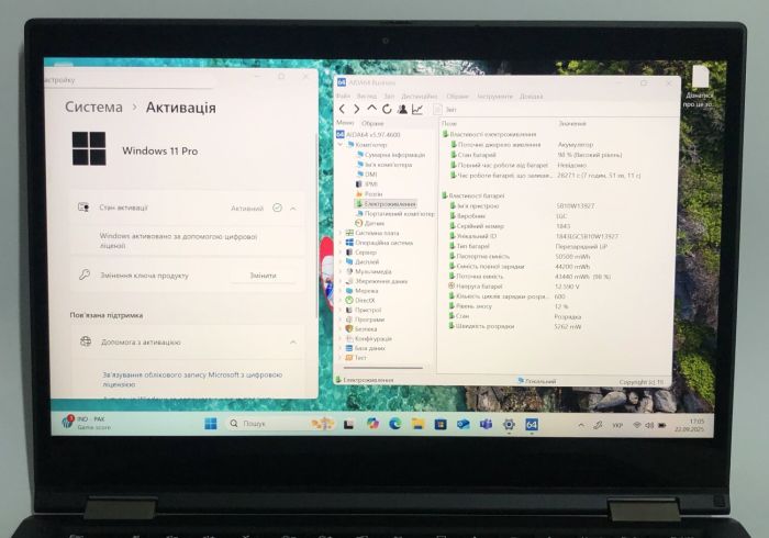Ультрабук-трансформер Б-клас Lenovo ThinkPad X13 Yoga G1 / 13.3" (1920x1080) IPS Touch / Intel Core i5-10210U (4 (8) ядра по 1.6 - 4.2 GHz) / 8 GB DDR4 / 256 GB SSD / Intel UHD Graphics / WebCam / Win 10 Pro б/в - зображення 11
