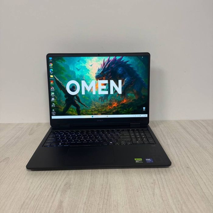Ігровий ноутбук HP Omen 16 Slim 16-an0001nr / 16" (2560x1600) IPS / Intel Core Ultra 7 255H (16 (22) ядер по 2.0 - 5.1 GHz) / 16 GB DDR5 / 512 GB SSD / nVidia GeForce RTX 5060, 8 GB GDDR7, 128-bit / WebCam б/в - изображение 2