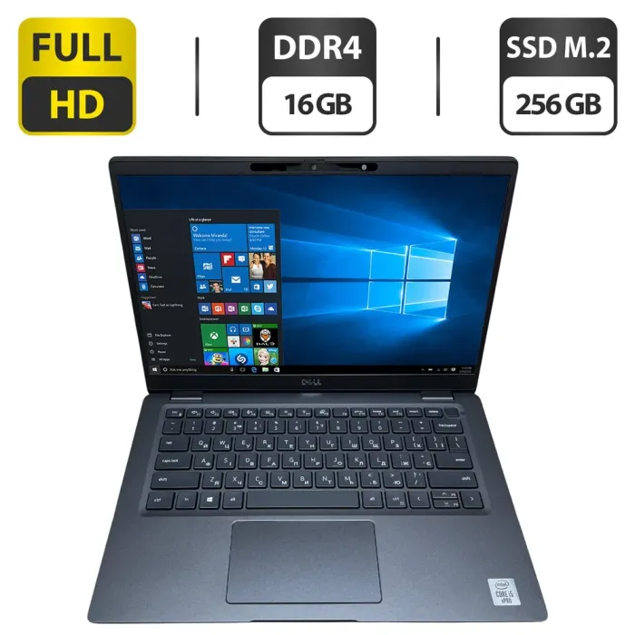 Ультрабук Dell Latitude 7310 / 13.3" (1920x1080) IPS / Intel Core i5-10310U (4 (8) ядра по 1.7 - 4.4 GHz) / 16 GB DDR4 / 256 GB SSD M.2 / Intel UHD Graphics / WebCam б/в - зображення 1