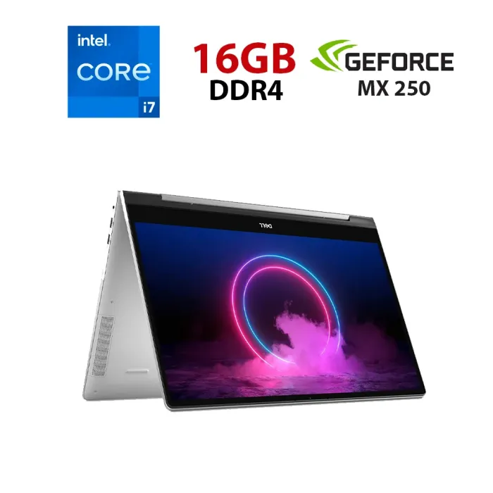 Ноутбук-трансформер Б-клас Dell Inspiron 7791 2n1 / 17.3" (1920x1080) IPS Touch / Intel Core i7-10510U (4 (8) ядра по 1.8 - 4.9 GHz) / 16 GB DDR4 / 512 GB SSD / nVidia GeForce MX250, 2 GB GDDR5, 64-bit / WebCam / HDMI б/в - зображення 1