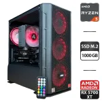 Збірка під замовлення: комп'ютер 2E Gaming PC Case Calleo GB700 Tower / AMD Ryzen 5 7500F (6 (12) ядер по 3.7 - 5.0 GHz) / 16 GB DDR4 / 1000 GB SSD M.2 / AMD Radeon RX 5700 XT, 8 GB GDDR6, 256-bit / 650W б/в