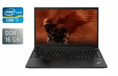 Ноутбук Lenovo ThinkPad E15 / 15.6" (1920x1080) IPS / Intel Core i7-10510U (4 (8) ядра по 1.8 - 4.9 GHz) / 16 GB DDR4 / 512 GB SSD / Intel UHD Graphics / WebCam / Windows 10 б/в