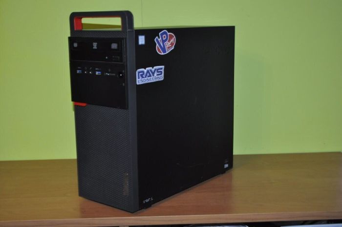 Комп'ютер Lenovo ThinkCentre M700 Tower / Intel Core i5-6400 (4 ядра по 3,7 - 3,3 ГГц) / 8 ГБ DDR4 / 120 ГБ SSD / Intel HD Graphics 530 / DVD-ROM / Windows 11 Pro б/в - изображение 3