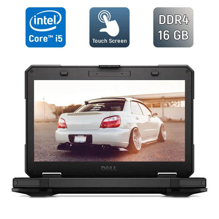 Захищений ноутбук Dell Latitude 14 Rugged 5414 / 14" (1920x1080) IPS Touch / Intel Core i5-6300U (2 (4) ядра по 2,4 - 3,0 ГГц) / 16 ГБ DDR4 / 512 ГБ SSD / Intel HD Graphics 520 / TouchID / Windows 10 б/в - зображення 1