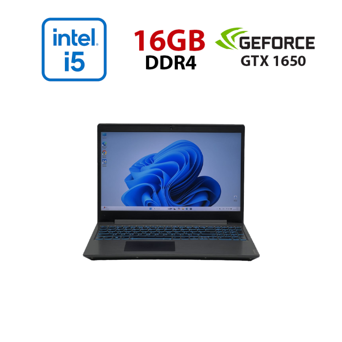 Ігровий ноутбук Б-класу Lenovo IdeaPad L340-15IRH Gaming / 15,6" (1920x1080) IPS / Intel Core i5-9300HF (4 (8) ядра по 2,4 - 4,1 ГГц) / 16 ГБ DDR4 / 480 ГБ SSD / nVidia GeForce GTX 1650, 4 ГБ GDDR5, 128-біт / Веб-камера б/в - зображення 1