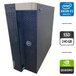 Робоча станція Б-клас Dell Precision T5810 Workstation Tower / Intel Xeon E5-2697 v3 (14 (28) ядер по 2.6 - 3.5 GHz) / 64 GB DDR4 / 240 GB SSD / nVidia Quadro K4200, 4 GB GDDR5, 256-bit / DVD-ROM б/в