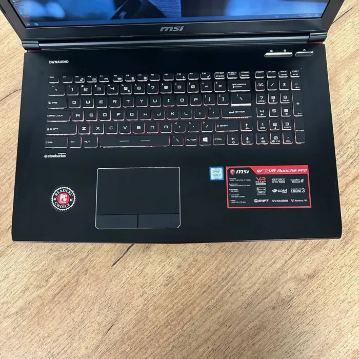 Ігровий ноутбук Б-клас MSI GE72VR 7RF Apache Pro / 17.3" (1920x1080) TN / Intel Core i7-7700HQ (4 (8) ядра по 2.8 - 3.8 GHz) / 16 GB DDR4 / 128 GB SSD M.2 + 1000 GB HDD / nVidia GeForce GTX 1060, 3 GB GDDR5, 192-bit / WebCam б/в - зображення 7