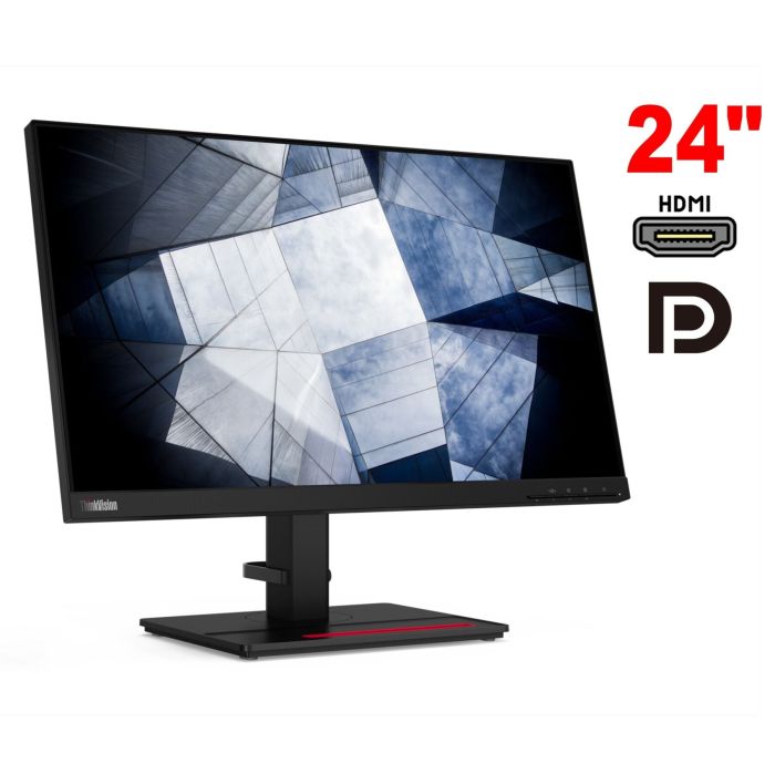 Монітор Lenovo ThinkVision P24h-20 / 24" (2560x1440) IPS / 1x HDMI, 2x DisplayPort, 1x USB Tipe-C, 4x USB 3.0, 1x Audio, 1x Ethernet / 2x 1W / VESA 100x100 / Pivot б/в - зображення 1