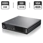 Неттоп Lenovo ThinkCentre M93p Tiny USFF / Intel Core i5-4570T (2 (4) ядра по 2.9 - 3.6 GHz) / 8 GB DDR3 / 128 GB SSD / Intel HD Graphics 4600 б/в