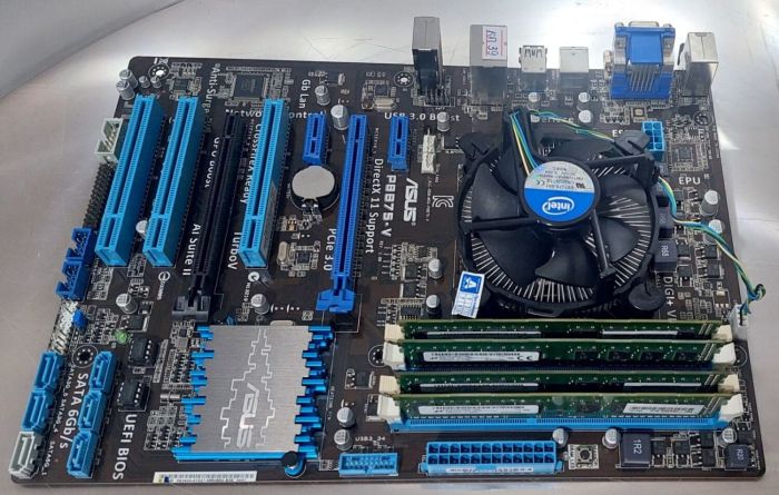 Комплект: Материнська плата Asus P8B75-V / LGA1155 / Intel Core i5-3570 (4 ядра по 3.4 - 3.8 GHz) / 16 GB DDR3 / Intel HD Graphics 2500 + Кулер б/в - зображення 4