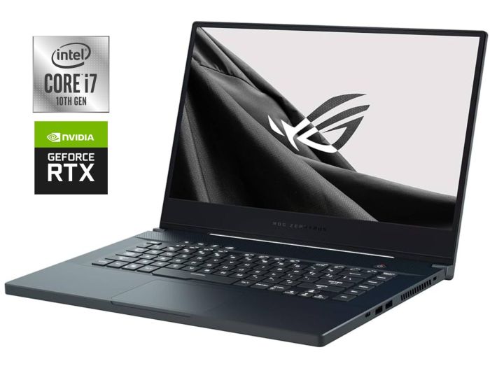 Ігровий ноутбук Asus ROG Zephyrus GU502LV / 15.6" (3840x2160) IPS / Intel Core i7-10750H (6 (12) ядер по 2.6 - 5.0 GHz) / 16 GB DDR4 / 1000 GB SSD / nVidia GeForce RTX 2060, 6 GB GDDR6, 192-bit б/в - зображення 1