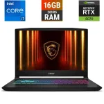 Новий ігровий ноутбук MSI Katana 15 HX B14WGK-061XPL / 15,6" (2560x1440) IPS / Intel Core i7-14650HX (16 (24) ядер по 2.2 - 5.2 GHz) / 16 GB DDR5 / 1000 GB SSD / nVidia GeForce RTX 5070, 8 GB GDDR7, 128-bit / WebCam б/в