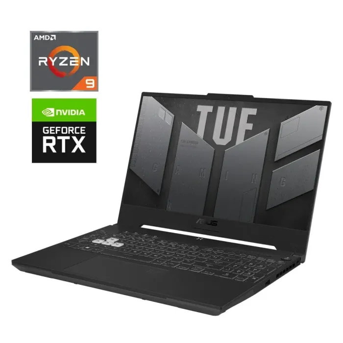 Ігровий ноутбук Asus TUF Gaming A15 FA507XU / 15.6" (1920x1080) IPS / AMD Ryzen 9 7940HS (8 (16) ядер по 4.0 - 5.2 GHz) / 16 GB DDR5 / 480 GB SSD / nVidia GeForce RTX 4050, 6 GB GDDR6, 96-bit / WebCam б/в - зображення 1