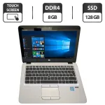 Нетбук Б-клас HP EliteBook 820 G3 / 12.5" (1920x1080) TN Touch / Intel Core i5-6200U (2 (4) ядра по 2.3 - 2.8 GHz) / 8 GB DDR4 / 128 GB SSD / Intel HD Graphics 620 / WebCam б/в