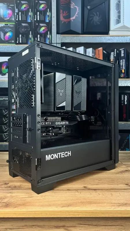 Збірка під замовлення: комп'ютер Montech Air 100 Lite Black Tower / Intel Core i5-13600KF (14 (20) ядер по 2.6 - 5.1 GHz) / 32 GB DDR4 / 1000 GB SSD M.2 / nVidia GeForce RTX 3060, 12 GB GDDR6, 192-bit / 650W - зображення 4