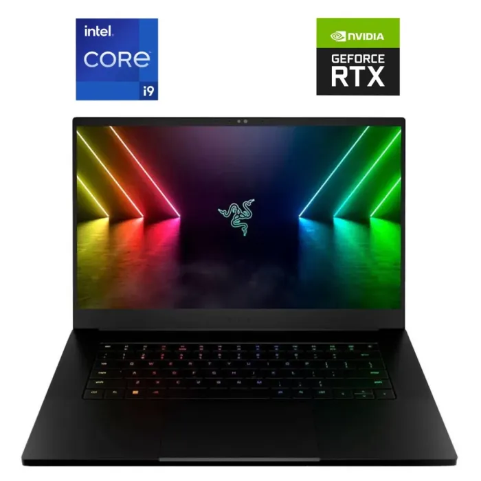 Ігровий ноутбук Razer Blade 15 RZ09-0421 / 15,6" (2560x1440) OLED / Intel Core i9-12900H (14 (20) ядер по 2,5 - 5,0 ГГц) / 16 ГБ DDR5 / 1000 ГБ SSD NVMe / nVidia GeForce RTX 3070 Ti, 8 ГБ GDDR6, 256-біт / WebCam б/в - зображення 1
