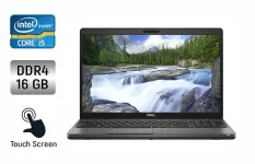 Ультрабук Dell Latitude 5500 / 15.6" (1920x1080) IPS Touch / Intel Core i5-8365U (4 (8) ядра по 1.6 - 4.1 GHz) / 16 GB DDR4 / 256 GB SSD / Intel UHD Graphics / WebCam / SIM б/в
