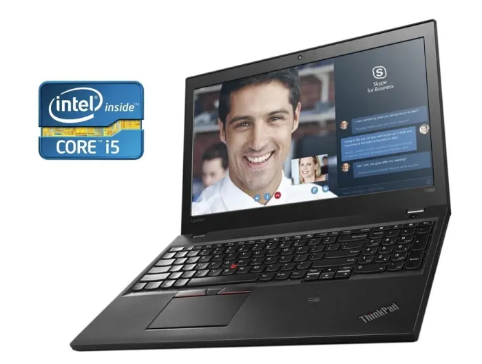 Ноутбук Б-клас Lenovo ThinkPad T560 / 15.6" (1366x768) TN / Intel Core i5-6200U (2 (4) ядра по 2.3 - 2.8 GHz) / 8 GB DDR4 / 480 GB SSD / Intel HD Graphics 520 / WebCam б/в - зображення 1