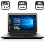 Ноутбук Lenovo B51-80 / 15.6" (1366x768) TN / Intel Core i5-6200U (2 (4) ядра по 2.3 - 2.8 GHz) / 16 GB DDR3 / 500 GB SSD / Intel HD Graphics 520 / WebCam / DVD-ROM б/в